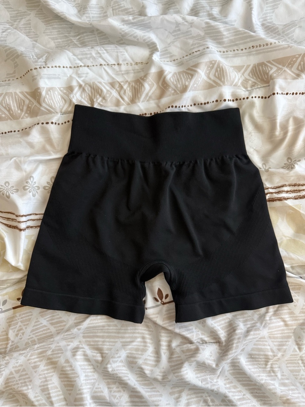 AYBL Black High-Rise Performance Biker Shorts - Picture 2 of 2
